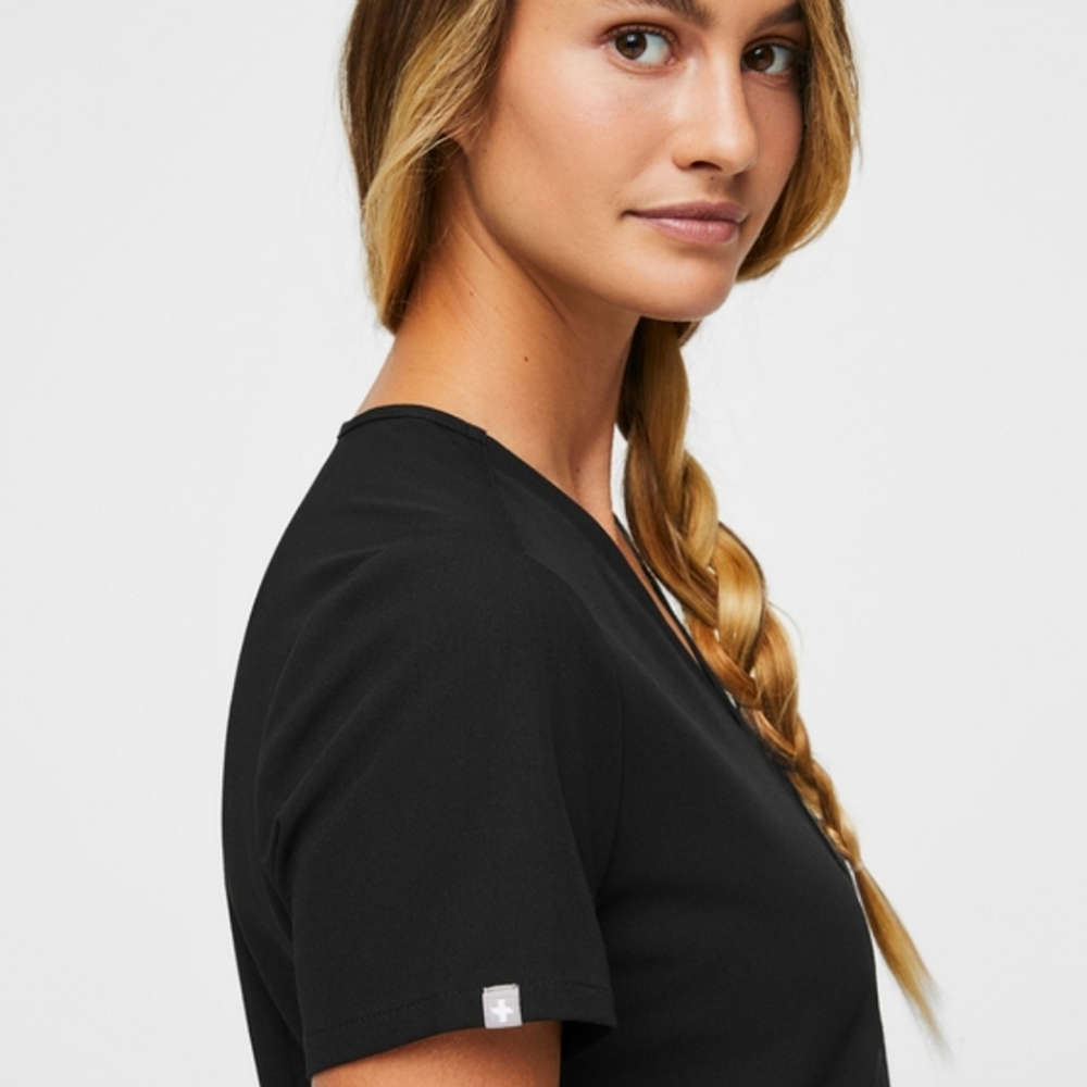 FIGS Black Catarina Scrub Top - Picture 4 of 11